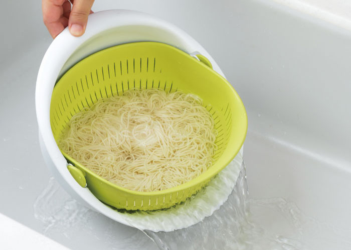 水切りザルボウル蕎麦